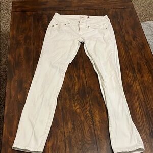 SO White Straight Leg Jeans with Textured Denim